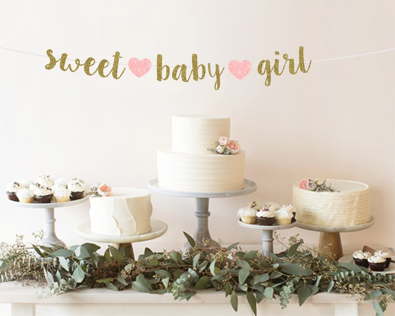 Baby Sprinkle Decoration Baby Shower Decorations Girl Sweet Baby Girl Baby Shower Banner Baby Girl Banner Girl Baby Shower Theme
