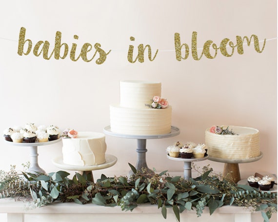 Twins Babies in Bloom Baby Shower Decorations Babies in Bloom Sign Baby in  Bloom Banner Sprinkle Decorations Twin Baby Shower Decor 