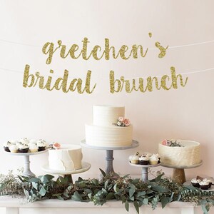 Bridal Shower Brunch Banner | Bridal Shower Decorations | Custom Bridal Brunch Banner | Brunch Bridal Shower Sign | Gold Silver Black