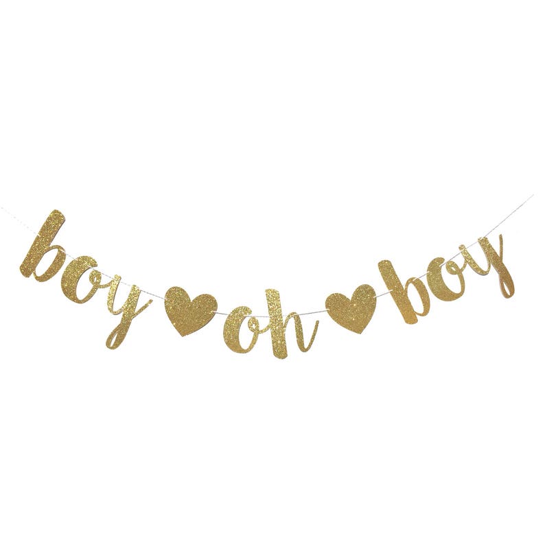 Baby Shower Decorations Boy Oh Boy Banner Baby Shower Etsy