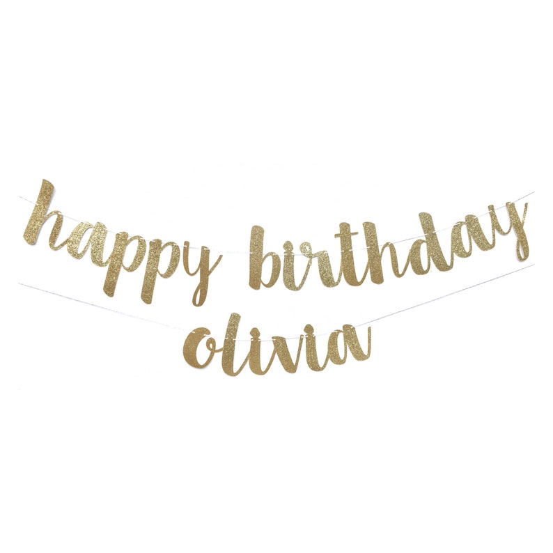 Birthday Banner Custom Birthday Banner Personalized Happy Etsy