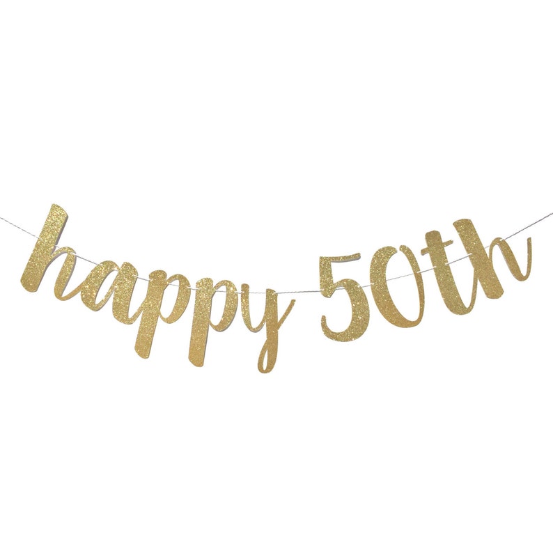50th Birthday Decorations 50th Birthday Banner Happy Etsy
