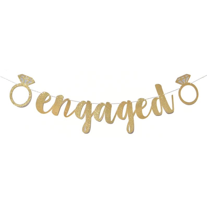 Engagement Party Decorations Engaged Banner Engagement Party Ideas Engagement Party Decor Engagement Party Sign Engagement Banner image 1