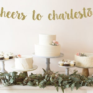 Cheers to Charleston Bachelorette Banner | Charleston Bachelorette Party Decorations | Bachelorette Party Banner | Charleston Banner Sign