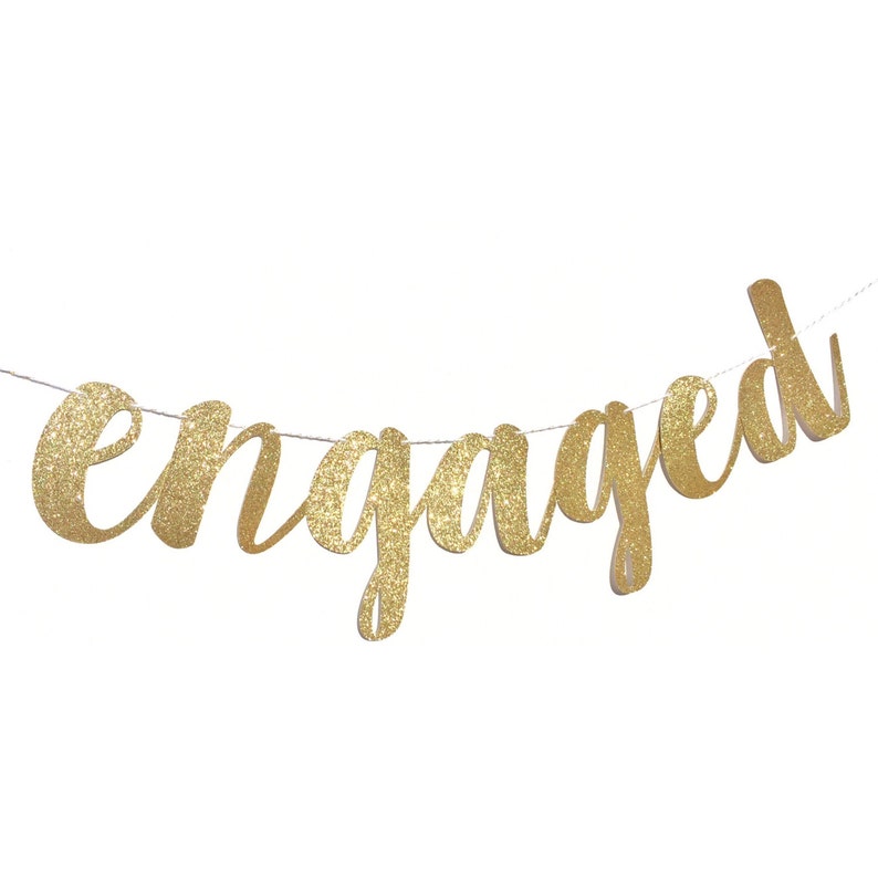 Engagement Party Decorations Engaged Banner Engagement Party Ideas Engagement Party Decor Engagement Party Sign Engagement Banner image 2