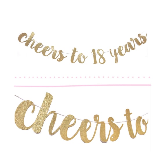 Wonderbaar 18e verjaardag Banner Cheers aan 18 jaar Banner 18e | Etsy NW-19