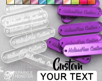 Custom Laser Cut Acrylic Tags: Engraved Sew-On Labels
