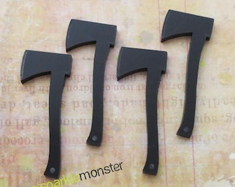 Axe Cabs - 4 pcs, gloss black, laser cut acrylic, hatchet, horror, lumberjack