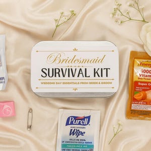 Bridesmaid Survival Kit | Wedding Bridesmaids&#39; Gifts | Bridesmaid Gifts Day of Wedding | Bridesmaid Emergency Kit | Bridesmaid Gift
