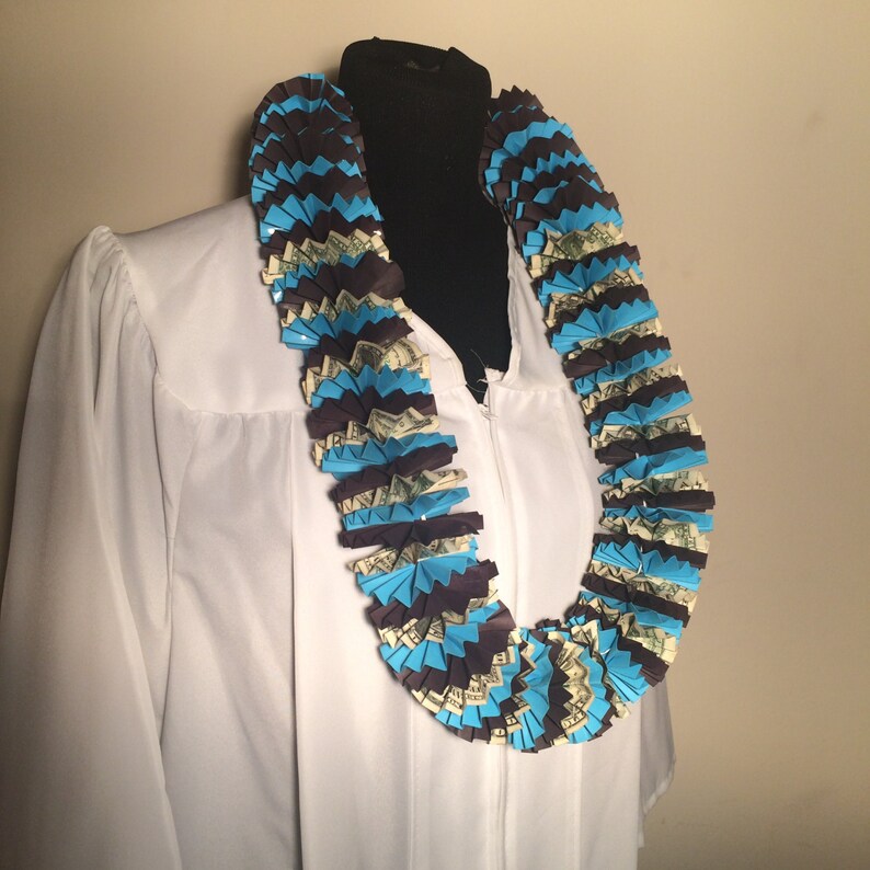 20 Dollar Money Leis Cash Lei Dollar Bill Lei Light Blue Etsy