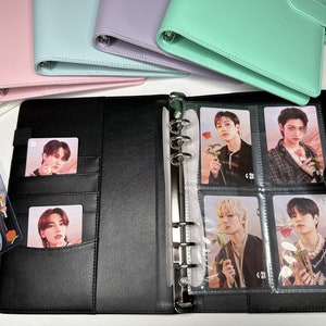 A5 Leather Kpop Photocard Binder | Pockets Photo Album Refill Sheets | Photocard Holder | Photocard Album | Kpop Photocard