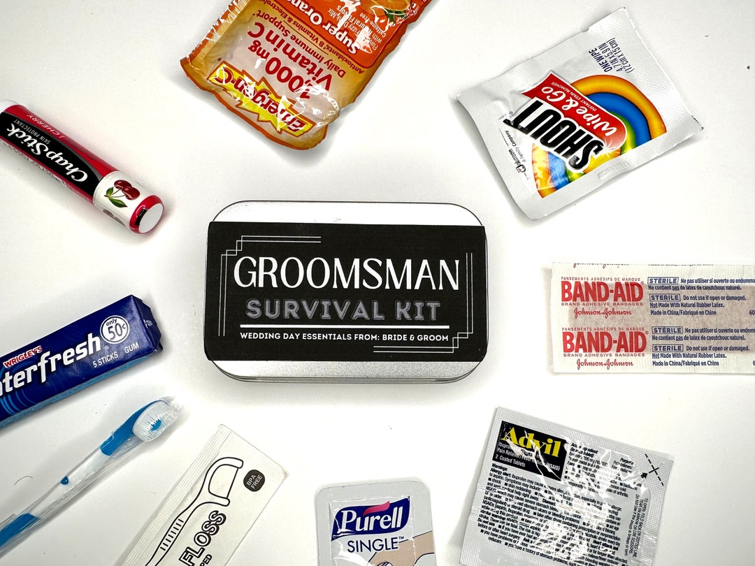 Groomsman Survival Kit Wedding Emergency Kit Wedding Survival Kit