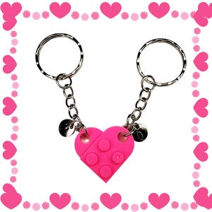 Valentine&#39;s Day Initial Heart Keychain Set, Personalized Couple Boyfriend Girlfriend Gift, Matching keychains for her, for him, Couple Gift