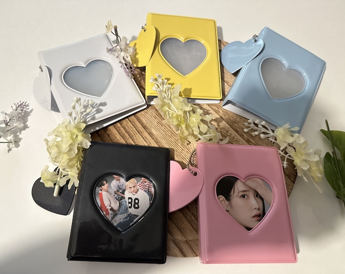 Mini Kpop Heart Photocard Binder | Pockets Photo Album Refill Sheets | Photocard Holder | Photocard Album | Kpop Photocard