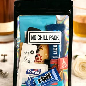 No Chill Pack, Hangover Kit, Adult Party Favor Bags, Travels Hangover Kit Bag With Supplies, Bachelor Party Guys Trip, Recovery Kits