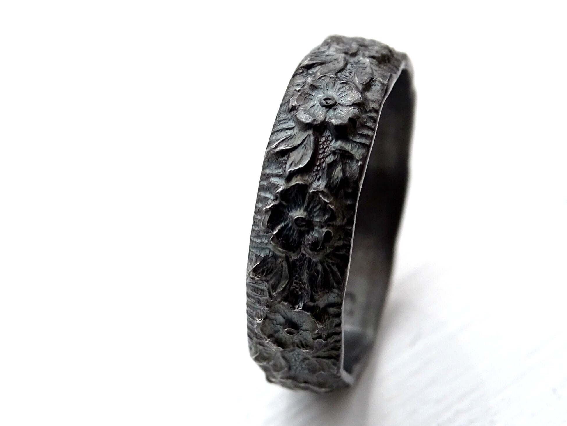 SA SILVERAGE 925 Sterling Silver Aventurine Flower Rings Wedding Ring for  Women Fine Jewelry Black Ladies Rings With Rhinestones