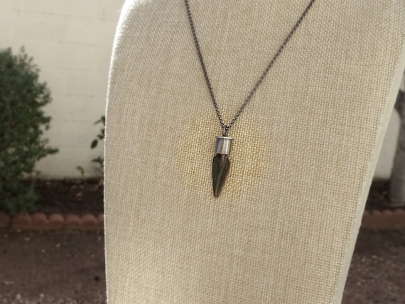 Collana con Ciondolo Punta di Freccia Grande in Ossidiana