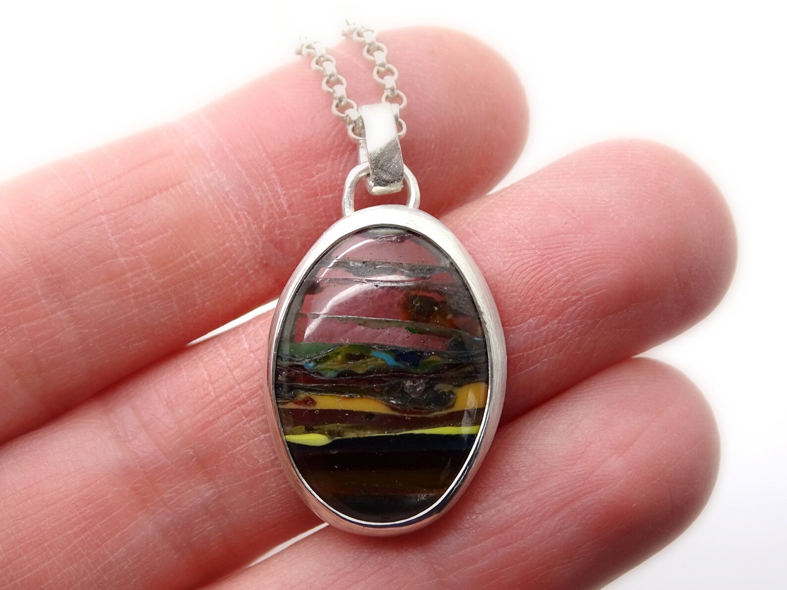 Surfite Silver Pendant Surfboard Necklace Silver Surfite Etsy