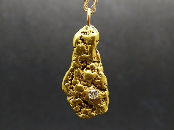 Big Gold Nugget Pendant Alaska Gold 
