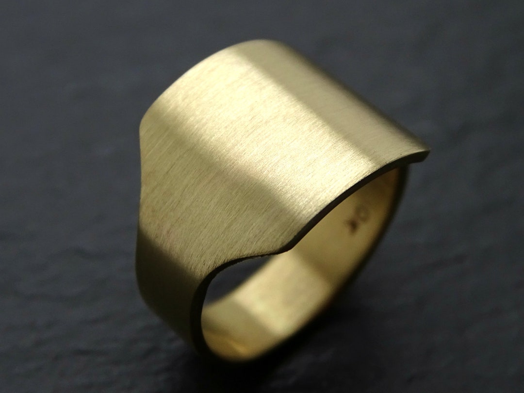 Mens Signet Ring Gold, Gold Signet Ring Men, Signet Ring Women Gold ...