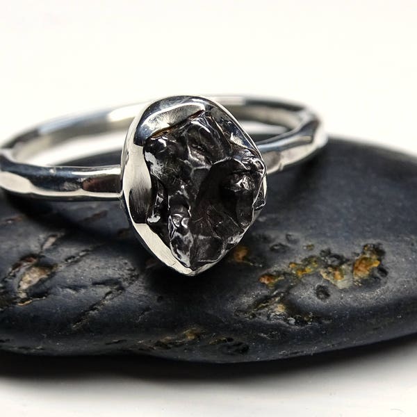 Meteorite Ring - Etsy