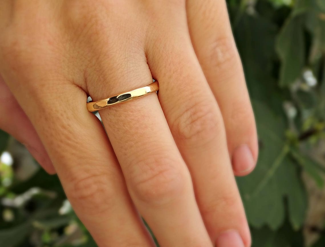 Gold Wedding Band Womens Engagement Ring Gold Wedding Ring Etsy