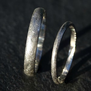 Platinum Wedding Ring Set: Domed His and Hers Anniversary Bands