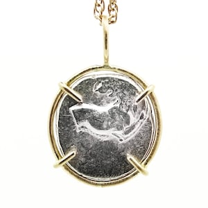 ancient lion coin pendant - choose your coin, ancient silver coin gold necklace, Chersonese lion coin pendant, unique gift for women