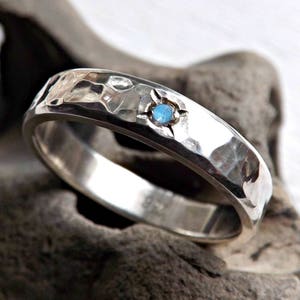 rustikaler Silberring Verlobungsring, rustikaler Ehering Silber, rustikaler Ehering Silber Herrenring, rustikaler Ehering, rustikaler Ring für Sie und Ihn
