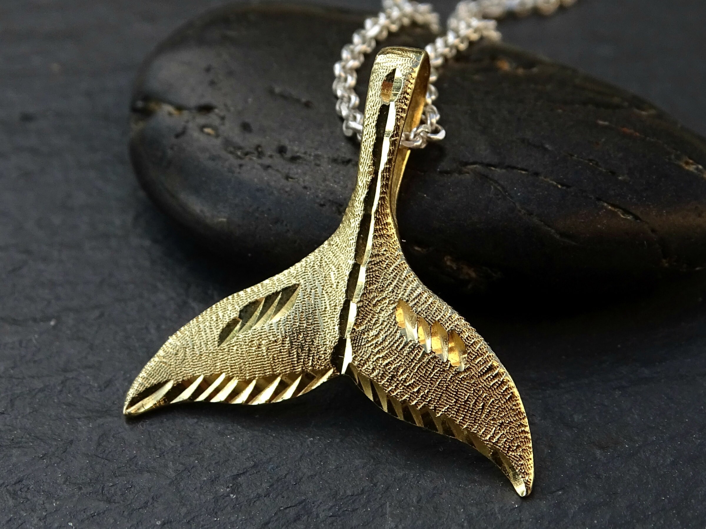 Whale Tail Pendant Gold Whale Pendant 