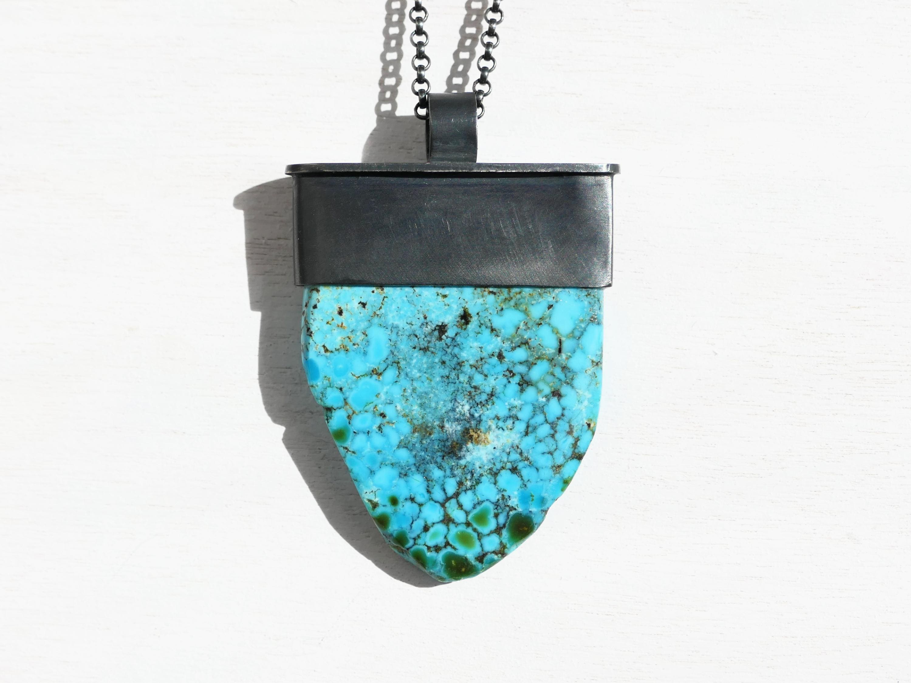 アリゾナ タ―コイズシルバーペンダント IGM#19 | アリゾナ ターコイズ ペンダント シルバー チェーン付き