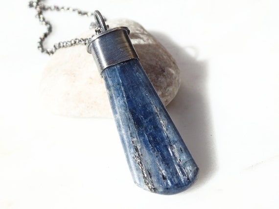 Blue Kyanite Pendant Raw Kyanite 