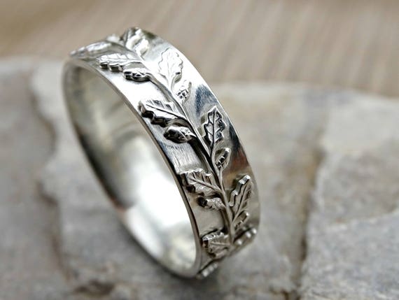 Medieval Wedding Ring Womens, Fairy Tale Wedding Band Pagan