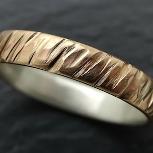 bronze wedding band men, tree bark ring bronze silver, mens ring bronze, mens wedding ring mens ring mixed metal bronze anniversary gift