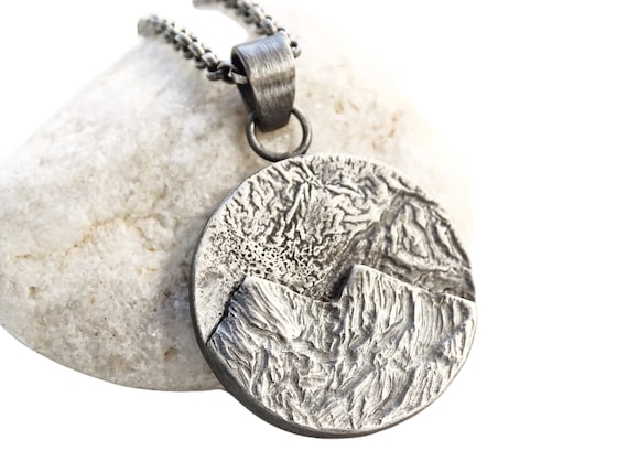 Mens mountain necklace discount