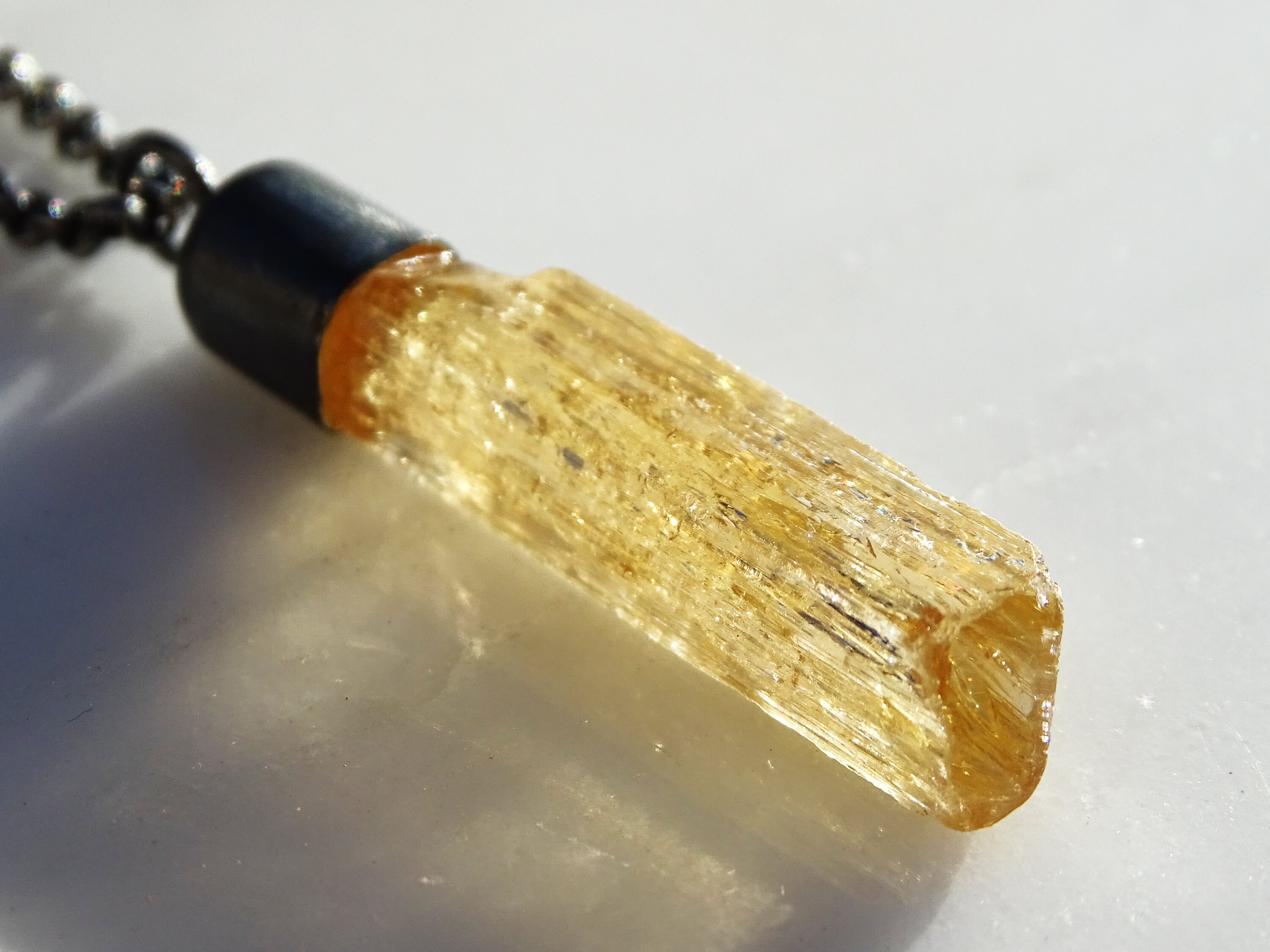 Mens yellow topaz necklace Clearance