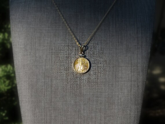 American Gold Eagle Coin Pendant 