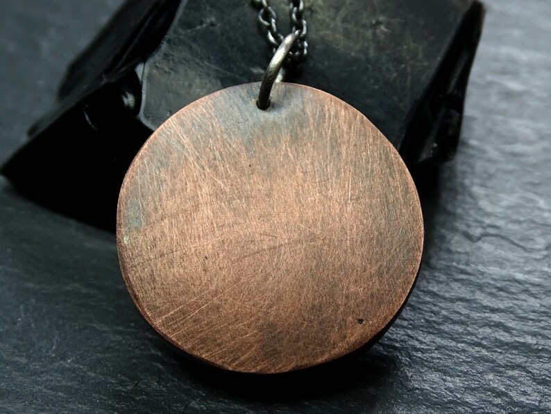 copper silver mountain range pendant cool mens necklace landscape amulet necklace for him mountain pendant for him outdoor jewelry