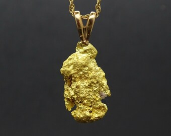 Natural Gold Nugget Pendant Raw Gold 