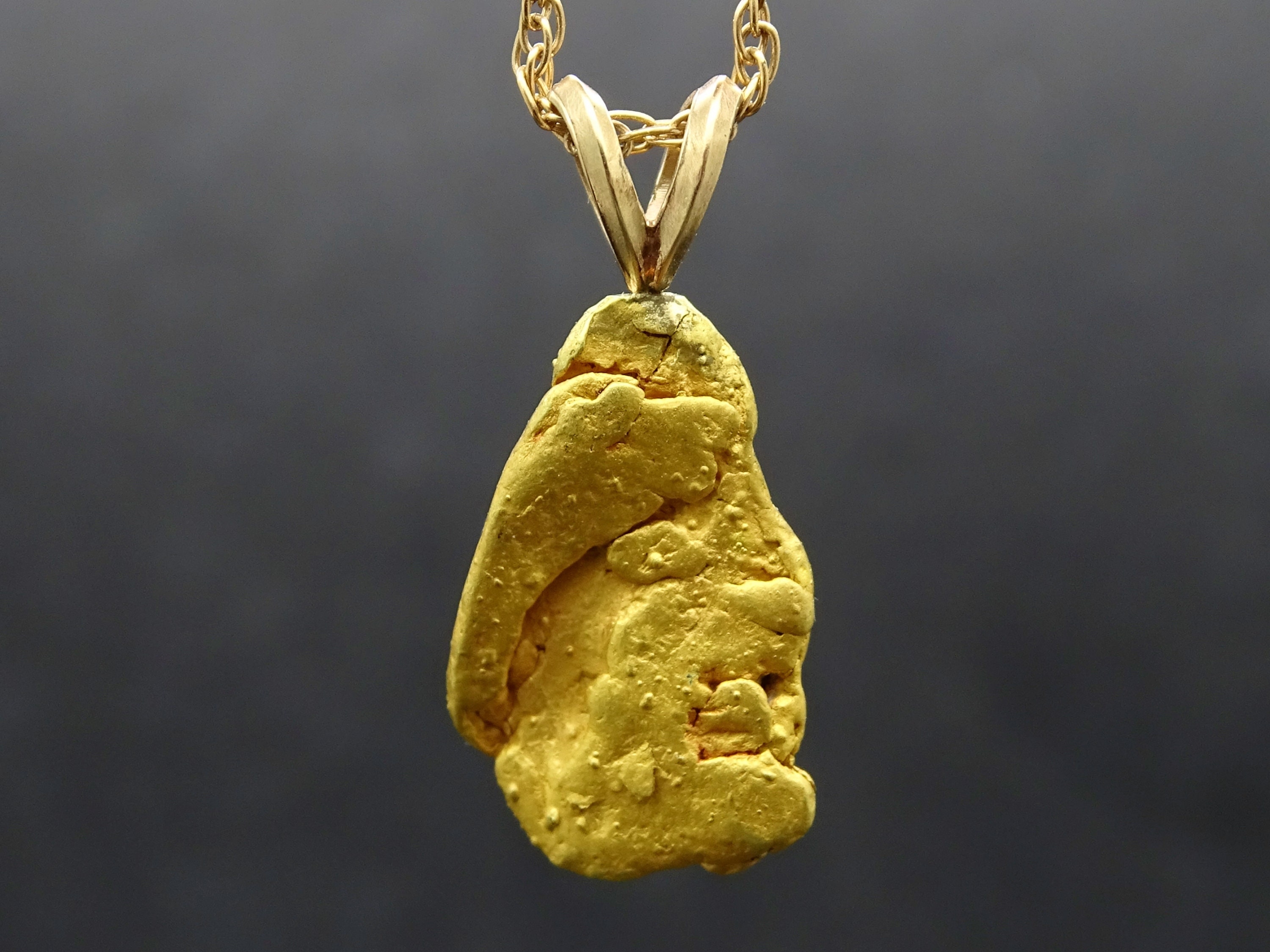 Real Gold Nugget Pendant Raw Gold 
