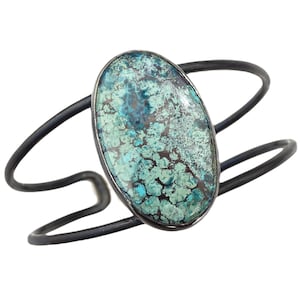 turquoise bracelet silver turquoise cuff bracelet, turquoise cuff bracelet black silver, Southwestern jewelry, birthstone gift for wife
