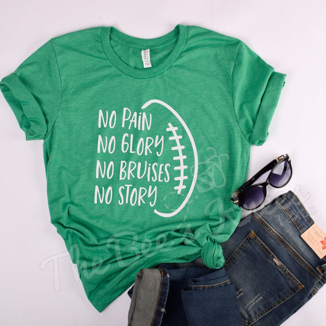 No pain shirts football shirts for women tailgating tees Etsy