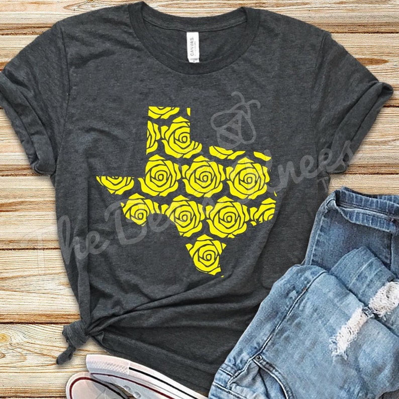 Yellow Rose of Texas Yellow Rose Shirt Texas Shirt Rodeo | Etsy
