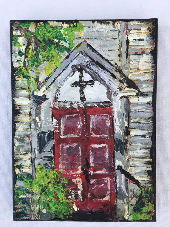 Red Door At The Church Etsy