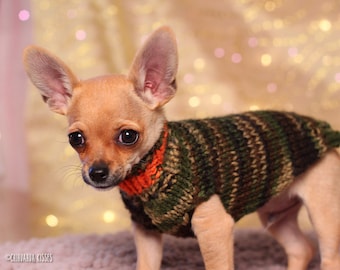 Chihuahua puppy sweater * Tea Cup Chihuahua sweater * Chihuahua clothing * Hand knitted chihuahua sweater * Chihuahua gift * puppy sweater