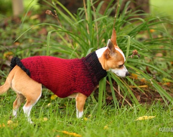 Small dog sweater * Chihuahua sweater * Dog sweater * Chihuahua clothing * Chihuahua gift * Clothes for chihuahua * small dog red sweater