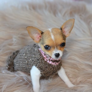 Chihuahua puppy sweater * Tea Cup Chihuahua sweater * Chihuahua clothing * Hand knitted chihuahua sweater * Chihuahua gift * puppy sweater