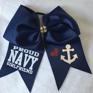 Proud Navy Girlfriend Bow - Can be customized upon request!