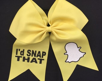 Snap Chat Bow - Softball Bow - Cheer Bow - Volleyball Bow - Great gift!