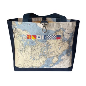 Mapa de ubicación personalizado y bolsa de cierre con clip gráfico - Tus recuerdos, lugar feliz, náutico, bolsa de playa